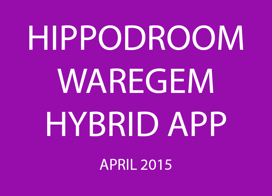 Hippodroom Waregem - Hybride applicatie